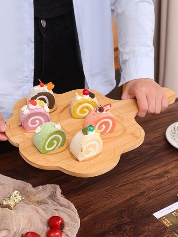 Paw-Shaped Bamboo Serving Plate with Handle, Natural Wood Dinner Plate, Decorative Food Tray. New Store Launch — only 50 Pieces Available at a Special Introductory Price. Thank You for Your Support! in Saudi Arabia