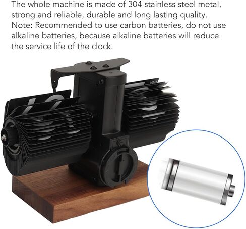 ساعة TeamSky Retro الرقمية القابلة للطي، ساعة مكتب صغيرة قابلة للطي من الخشب الحديث، ساعة تعمل بالبطارية الداخلية تعمل بالعتاد، ميكانيكية كلاسيكية، قاعدة من الجوز الأسود، لديكور المنزل والمكتب (أسود) in Kuwait