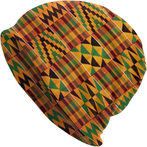 Winter Slouchy Kint Hat,Colorful African Patten Soft Ski Cap Stretch Beanie Hat Warm Skull Cap for Men Women in Saudi Arabia
