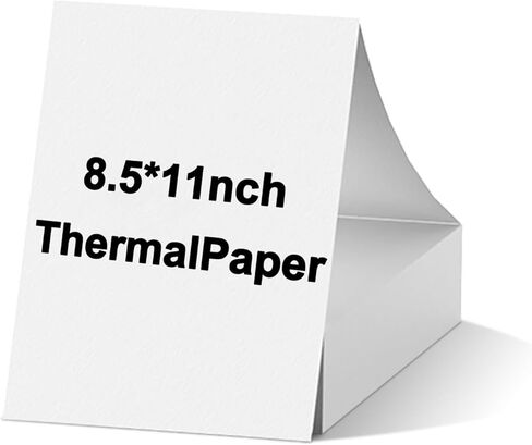 ورق طابعة حرارية قابل للطي 200 ورقة طباعة واضحة صديقة للبيئة مقاس 8.5 × 11 بوصة ورق حراري للاستخدام المثالي للمكتب والمدرسة والمنزل in Kuwait