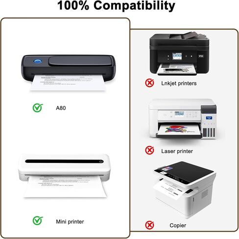 ورق طابعة حرارية قابل للطي 200 ورقة طباعة واضحة صديقة للبيئة مقاس 8.5 × 11 بوصة ورق حراري للاستخدام المثالي للمكتب والمدرسة والمنزل in Kuwait