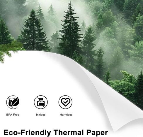 ورق طابعة حرارية قابل للطي 200 ورقة طباعة واضحة صديقة للبيئة مقاس 8.5 × 11 بوصة ورق حراري للاستخدام المثالي للمكتب والمدرسة والمنزل in Kuwait