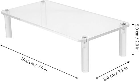 iplusmile Clear Acrylic Jewelry Stand 7.87X3.14X1.96In Single-Tier Display Organizer for Bracelets Watches and Accessories Compact Home Decor Display Shelf Riser in Saudi Arabia