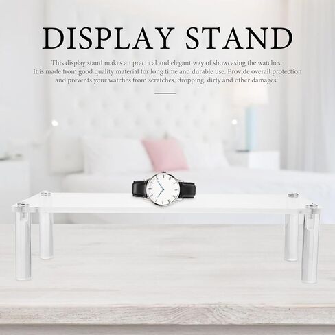 iplusmile Clear Acrylic Jewelry Stand 7.87X3.14X1.96In Single-Tier Display Organizer for Bracelets Watches and Accessories Compact Home Decor Display Shelf Riser in Saudi Arabia