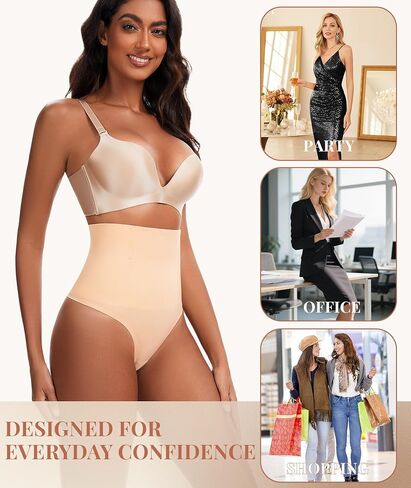 Tummy Control Shapewear Underwear for Women,Seamless High Waist Thong Panties, Compression Faja Body Shaper Shorts in Saudi Arabia