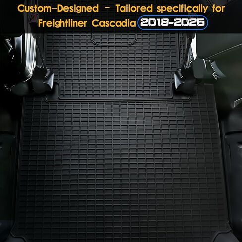Floor Mats for Freightliner Cascadia 2018–2025 All-Weather Heavy Duty Rubber Waterproof Cascadia 126 Truck Floor Liners, Non-Slip, Easy to Clean, 4-Piece Set in Saudi Arabia