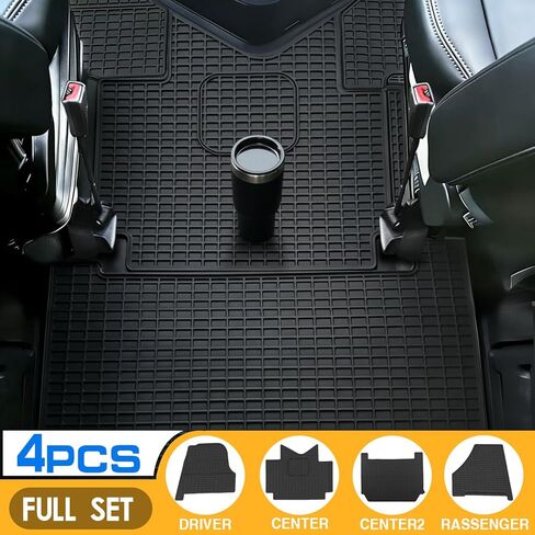 Floor Mats for Freightliner Cascadia 2018–2025 All-Weather Heavy Duty Rubber Waterproof Cascadia 126 Truck Floor Liners, Non-Slip, Easy to Clean, 4-Piece Set in Saudi Arabia