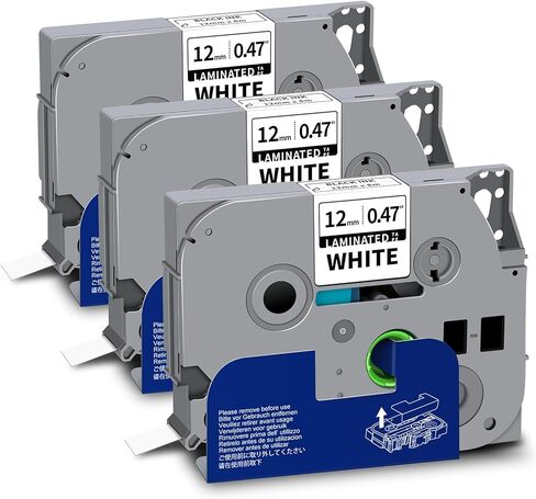 10-Pack TZ-231 Compatible for Brother Tze-231 Label Maker Tape TZe 12mm 0.47 Laminated White TZ Black on White Refills Work with Brother P-Touch PT-D210 D220 D200 H110 1000 1280 D400, 1/2" x 26.2' in Kuwait