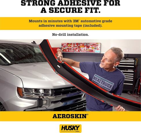 حامي غطاء محرك السيارة بطانات هاسكي ايروسكين | يناسب 2021-2026 شيفروليه تريل بليزر | عاكس جانبي منخفض/درع للحشرات - قطعة واحدة، أسود غير لامع | 2877192 in Kuwait