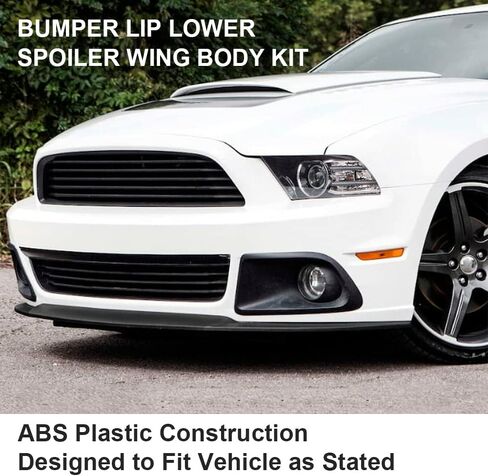 PIT66 Front Bumper Lip Lower Chin Spoiler Wing Body Kit, Compatible with 2013-2014 Ford Mustang V6 V8 USDM (Not Fit Shelby/GT500 Bumper), Carbon Fiber Style in Saudi Arabia