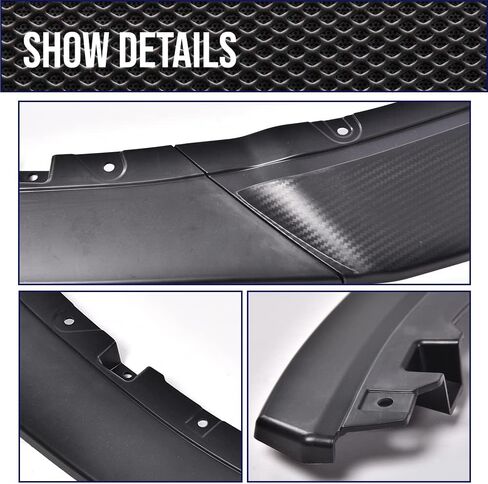 PIT66 Front Bumper Lip Lower Chin Spoiler Wing Body Kit, Compatible with 2013-2014 Ford Mustang V6 V8 USDM (Not Fit Shelby/GT500 Bumper), Carbon Fiber Style in Saudi Arabia