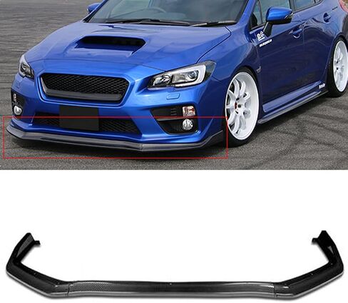 طقم هيكل الشفاه الأمامي من cciyu يناسب 2015-2020 لسوبارو WRX STI سبويلر الشفاه الأمامي، مظهر كربوني لامع in Saudi Arabia