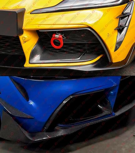المصد الأمامي من ألياف الكربون الحقيقية غطاء تزيين فانغ العلوي متوافق مع 2020-2025 Toyota GR Supra A90 A91 MK5 in Saudi Arabia