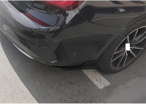 Rear Bumper Protector Canards Splitter Side Skirt Guard Body Kits ，Compatible For BMW 3 Series G20 G28 325 330 M-Sport 2019-2024(Carbon Fiber Look) in Saudi Arabia