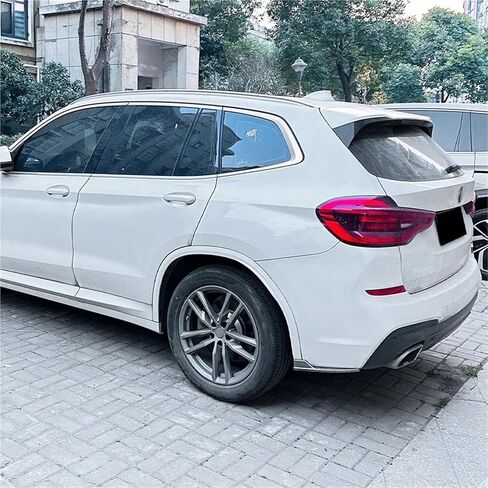 مانع صدمات خلفي للسيارة الشفاه الناشر الجانب الفاصل سبويلر طقم الجسم ، متوافق مع BMW X3 G01 M Sport 2018 2019 2020 2021 (مظهر كربوني) in Kuwait