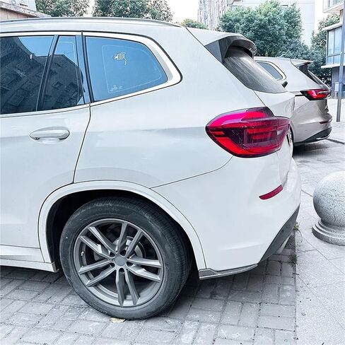 مانع صدمات خلفي للسيارة الشفاه الناشر الجانب الفاصل سبويلر طقم الجسم ، متوافق مع BMW X3 G01 M Sport 2018 2019 2020 2021 (مظهر كربوني) in Kuwait