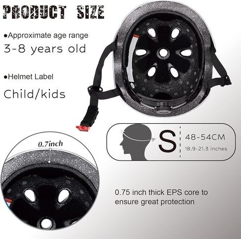 Kids Bike Helmet, CPSC & ASTM Certified, Adjustable EPS Protective Gear, 5 Colors, Multi-Sport for Boys & Girls, 11 Vents, Free Sports Drawstring Bag in Saudi Arabia