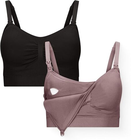 Kindred Bravely Essentials Pumping and Nursing Bras, Hands Free, Nursing Bras for Breastfeeding, 2 Pack in Saudi Arabia