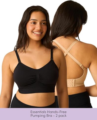 Kindred Bravely Essentials Pumping and Nursing Bras, Hands Free, Nursing Bras for Breastfeeding, 2 Pack in Saudi Arabia