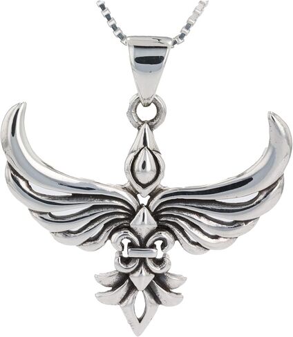Jewelry Trends Rising Phoenix Modern Style Sterling Silver Pendant Necklace in Saudi Arabia