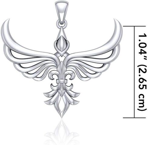 Jewelry Trends Rising Phoenix Modern Style Sterling Silver Pendant Necklace in Saudi Arabia