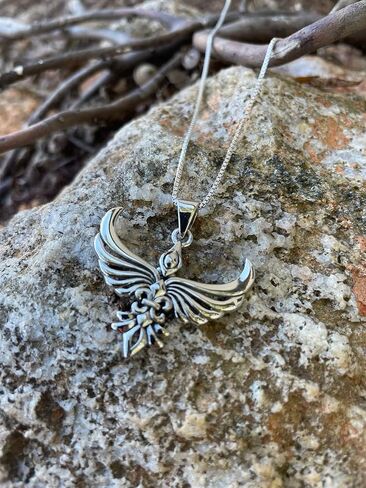 Jewelry Trends Rising Phoenix Modern Style Sterling Silver Pendant Necklace in Saudi Arabia