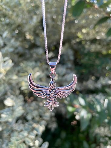 Jewelry Trends Rising Phoenix Modern Style Sterling Silver Pendant Necklace in Saudi Arabia
