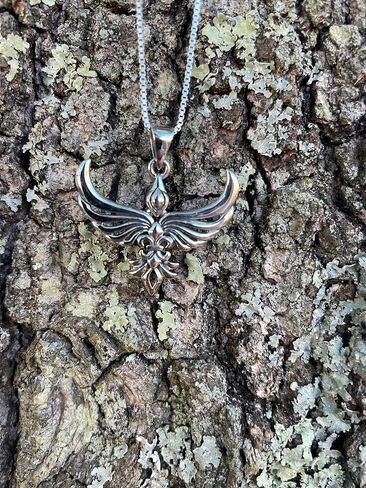 Jewelry Trends Rising Phoenix Modern Style Sterling Silver Pendant Necklace in Saudi Arabia