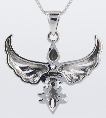 Jewelry Trends Rising Phoenix Modern Style Sterling Silver Pendant Necklace in Saudi Arabia