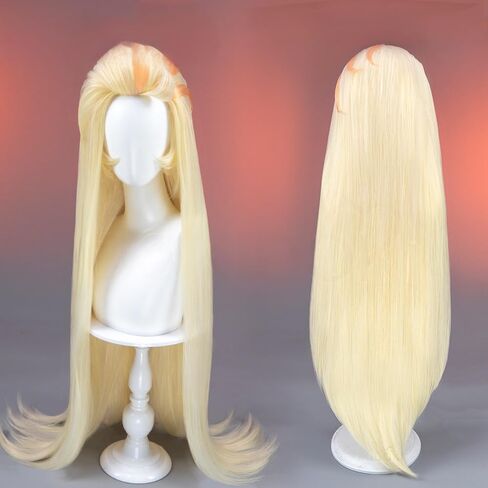 باروكة هازبين هوتيل ليليث التنكرية لشخصيات اللعبة والشعبية، باروكات تنكرية مقاومة للحرارة، باروكات صناعية لحفلات الهالوين + قبعة شعر مستعار in Kuwait