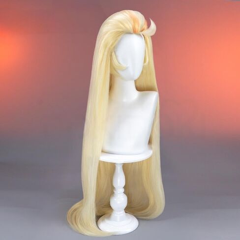 باروكة هازبين هوتيل ليليث التنكرية لشخصيات اللعبة والشعبية، باروكات تنكرية مقاومة للحرارة، باروكات صناعية لحفلات الهالوين + قبعة شعر مستعار in Kuwait