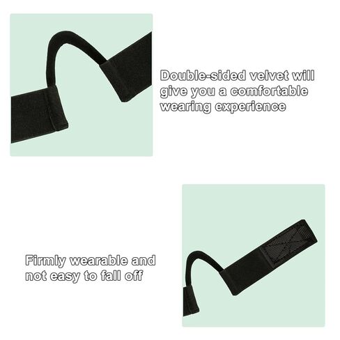 2Pcs Black Double-Sided Velvet C-Shaped Ear Painless Wig with Two Sideburn Hair Combs, Soft Painless Wig Band with Ear Cut Outs Tools, Comfortable Earless Melting Band Supplies in Saudi Arabia