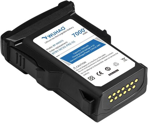 WUHAO 2 حزمة لبطارية Zebra MC9300 BT-000370 BT-000371 ترقية 7000 مللي أمبير في الساعة لـ Zebra MC93 MC930 MC9300 MC930B MC930P MC93N0-G بطارية بديلة لماسح الباركود BTRY-MC93-FRZ-01 BTRY-MC93-STN-01 in Saudi Arabia