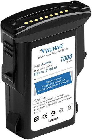 WUHAO 2 حزمة لبطارية Zebra MC9300 BT-000370 BT-000371 ترقية 7000 مللي أمبير في الساعة لـ Zebra MC93 MC930 MC9300 MC930B MC930P MC93N0-G بطارية بديلة لماسح الباركود BTRY-MC93-FRZ-01 BTRY-MC93-STN-01 in Saudi Arabia
