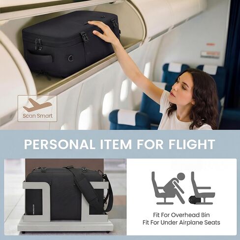 seyfocnia Convertible Travel Garment Bag, Large Travel Backpack for Men & Women, Business Laptop Backpack, Carry On Luggage, Personal Item Travel Bag Suit Bag With Multi-Pockets in Saudi Arabia