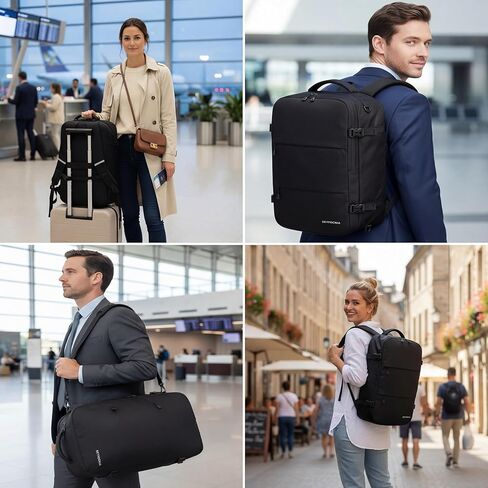 seyfocnia Convertible Travel Garment Bag, Large Travel Backpack for Men & Women, Business Laptop Backpack, Carry On Luggage, Personal Item Travel Bag Suit Bag With Multi-Pockets in Saudi Arabia