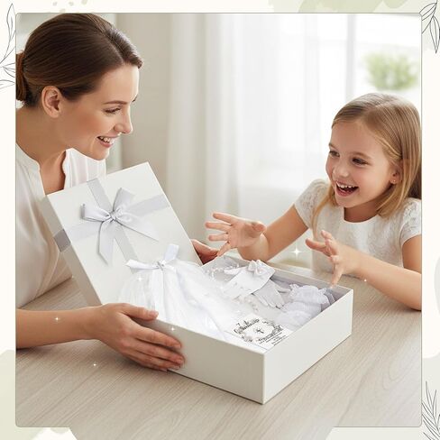 First Communion Veils Set for Girls - Catholic 1st Communion Veil Accessories with Wreath Headpiece, Veil, Pearl Rosary, Gloves, Lace Socks, Necklace, Bracelet for Kid's Wedding Party Cosplay Costume in Kuwait