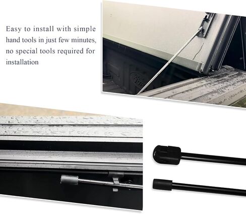 281S0001 قضيب دعامة بديل، لمسمار كروي 10 مم، دعامات رفع غطاء غطاء خلفي عالمي، مناسب لسرير الشاحنة/البيك اب الصلب ثلاثي الطي من BAK، غطاء الشاحنة، غطاء التونيو، غطاء مقطورة ثقيل، قطعتان in Kuwait