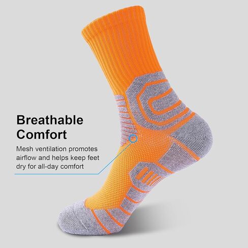 4 Pairs Mens Basketball Socks Athletic Running High Stockings Comfort Athletic Crew Socks Cushion Running Sock Performance Breathable Sports Sock for Men [Black,light gray,dark gray,white-gray] in Saudi Arabia