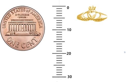 Ritastephens 14k الذهب الأصفر كلاداغ البسيطة أقراط in Saudi Arabia