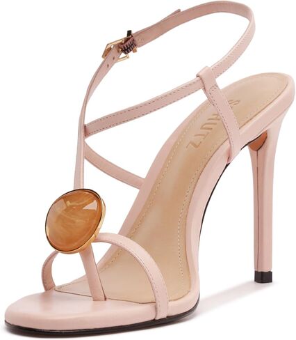 SCHUTZ Azure Embellished Heeled Sandal, Cotton Candy in Saudi Arabia
