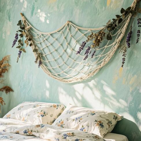 14 حزمة 80 × 40 بوصة من القطن الطبيعي لتزيين شبكة صيد السمك للتعليق على الحائط لشبكة صيد السمك تحت الماء، حورية البحر، القرصان، هاواي، المحيط البحري، ديكورات حفلات الشاطئ، بيج in Kuwait