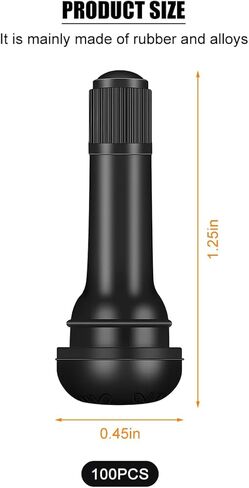 100 قطعة من سيقان صمام إطارات السيارة TR413، سيقان مطاطية لإطارات السيارة، ملحقات استبدال صمام فتحات حافة عجلة السيارة بدون أنبوب، عالمية لشاحنة سيارات الدفع الرباعي in Saudi Arabia