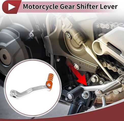 للطي معدات الدرجات النارية شيفتر رافعة ل كايو T2 T4 T6 K4 K6 NC CB المحرك 250cc 300cc 450cc دواسة رافعة تحول الذراع الفضة لهجة البرتقال in Saudi Arabia