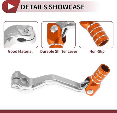 للطي معدات الدرجات النارية شيفتر رافعة ل كايو T2 T4 T6 K4 K6 NC CB المحرك 250cc 300cc 450cc دواسة رافعة تحول الذراع الفضة لهجة البرتقال in Saudi Arabia