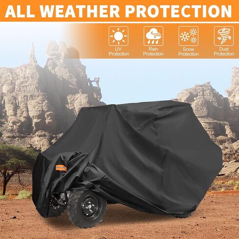 غطاء X AUTOHAUX UTV لـ Can-am Commander MAX XT XT-P غطاء مقاوم للماء جنبًا إلى جنب للحماية من تخزين المطر في الهواء الطلق باللون الأسود 163.39 بوصة × 63.78 بوصة × 74.02 بوصة (الطول * العرض * الارتفاع) in Saudi Arabia