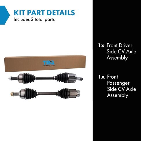 TRQ Front CV Axle Shaft Assembly Set Driver & Passenger Side Compatible with 2017-2021 Honda Civic in Saudi Arabia