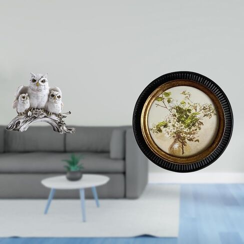 Modern Owl Sculpture Embossed Resin Photo Frame Antique Decorative Tabletop Ornament for Living Room Bedroom Office Wall Hanging Decor in Saudi Arabia