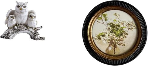 Modern Owl Sculpture Embossed Resin Photo Frame Antique Decorative Tabletop Ornament for Living Room Bedroom Office Wall Hanging Decor in Saudi Arabia