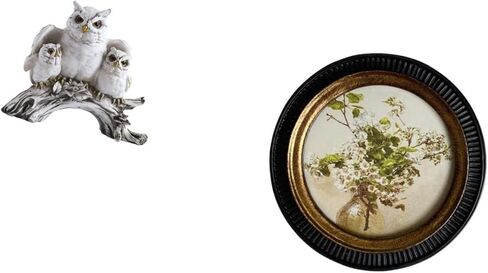Modern Owl Sculpture Embossed Resin Photo Frame Antique Decorative Tabletop Ornament for Living Room Bedroom Office Wall Hanging Decor in Saudi Arabia